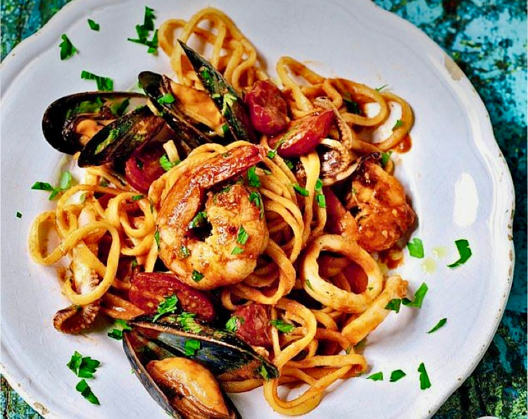 Verse linguine met "Fruits de mer"